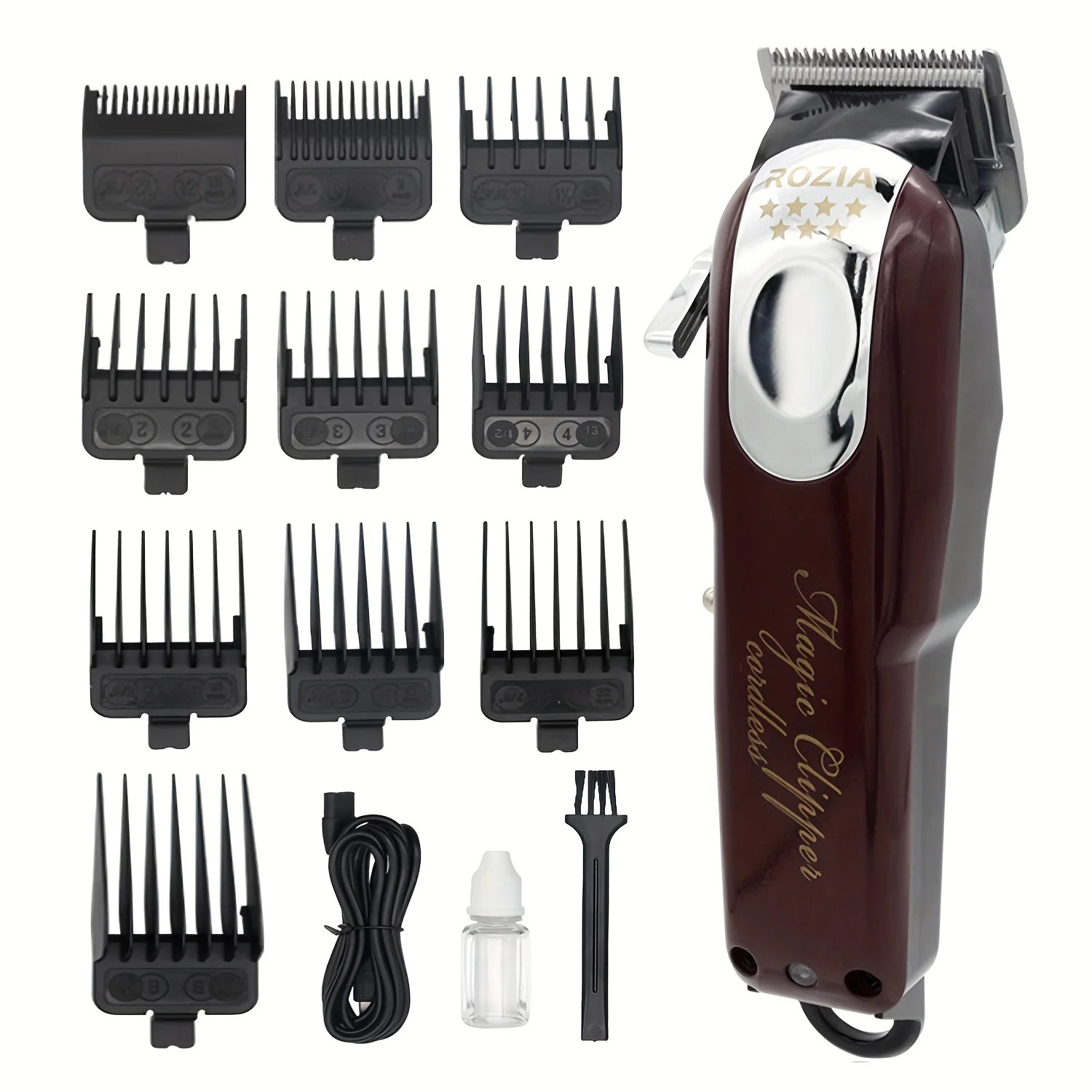 Professional Hair Clipper for Men Rechargeable Trimmer Cordless Cutting Machine Electric Barber Clippers Gift 251215 C260312
