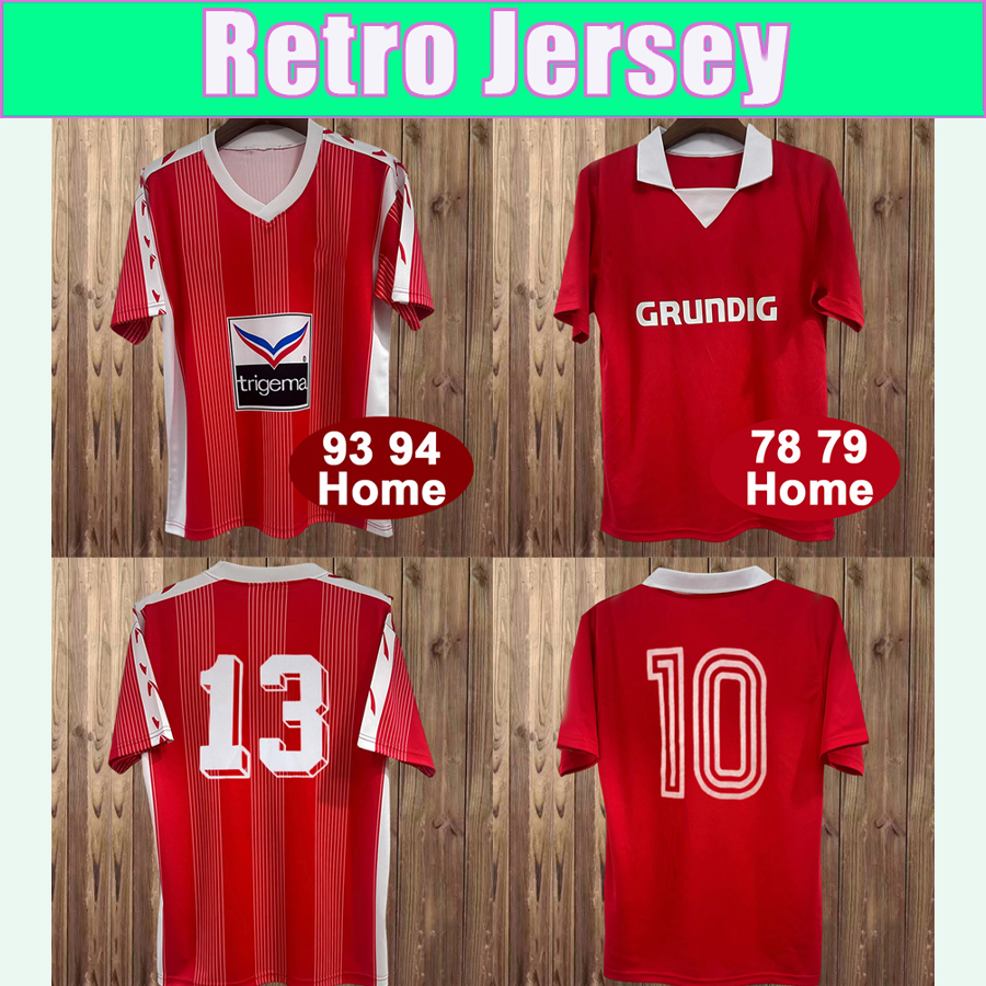 1978 1979 nUrnBErg Mens Retro Soccer Jerseys 1993 1994 Home Red Football Shirt Short Sleeve Vintage Adult Uniforms