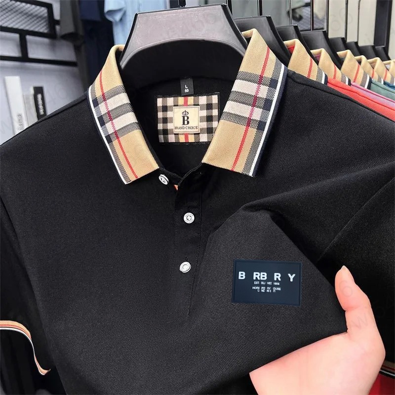 Men's Polo Shirts Luxury High-Quality Summer T-Shirts Breathable Crew Neck Polos with Short Sleeves Men's Tees & Polos Men's T-shirt