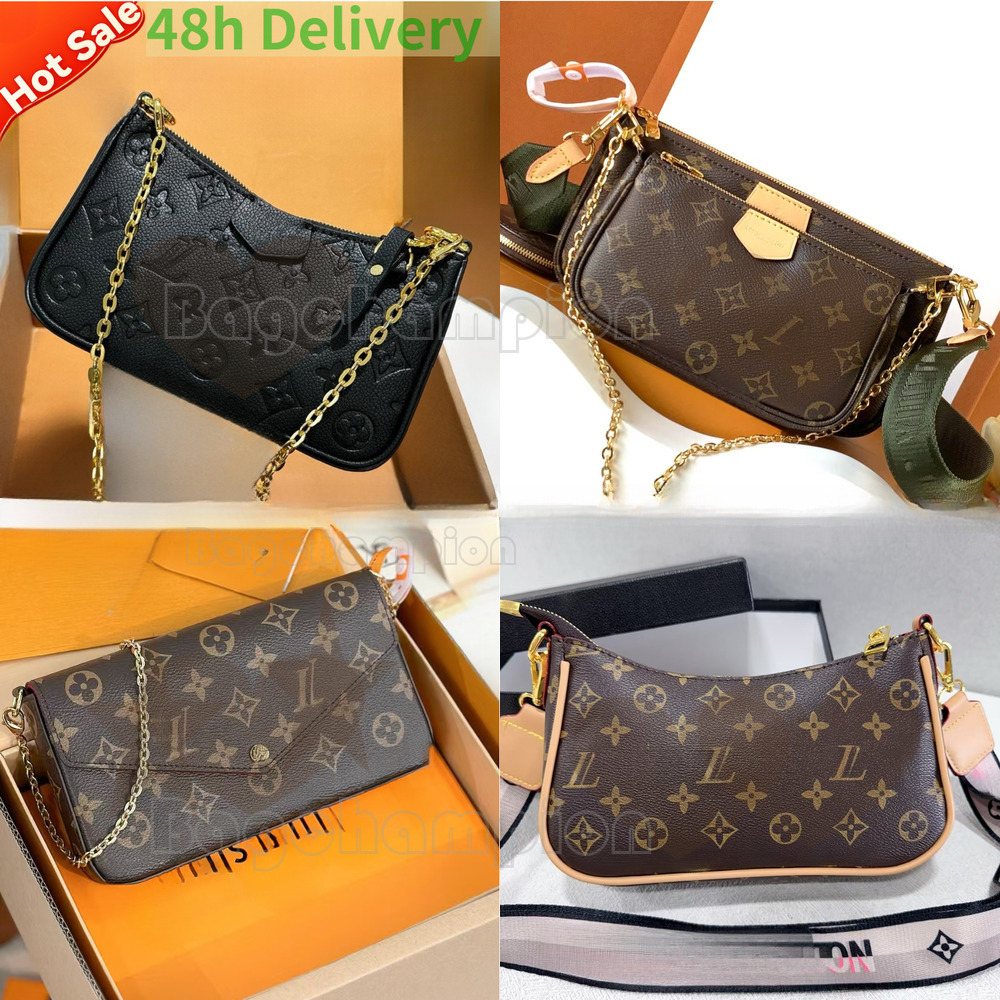 Designer Handbags Luxury Shoulder Bag Easy Pouch on StrapSpeedy20 Crossbody Bag Old Flower l Chain Bag Ladies Genuine Leather Embossed Purse Fashion Underarm 1ouis