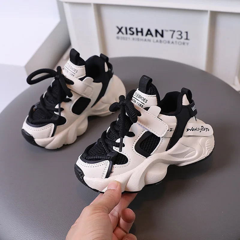 Sports for Children Baby Girls Kids Boys Chunky Toddler Lace-up Casual Shoes Thick Bottom Sneakers 251219 XJ260303