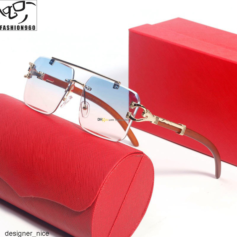 Cartiert Cartiers Glasses Designers Men Sunglasses for Women Designer Top Quality with Box Frame Square Mirror Lens Driving Outdoor Sports Travel Beach Color C 5UTY