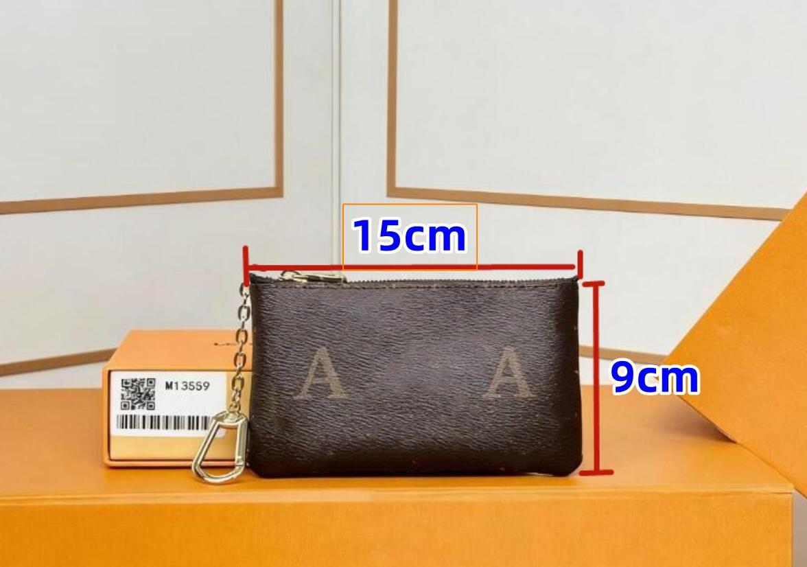With Dust Bags Womens Men women KEY POUCH POCHETTE CLES Designers Fashion handbag Women Mens Credit Card Holder Coin Purse Luxurys Wallet Bag 15cm