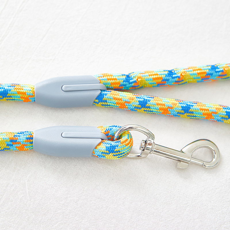 Durable Round Rope Dog Leash Macaron Colors for Medium Dogs Pet Walking Outdoor Comfortable