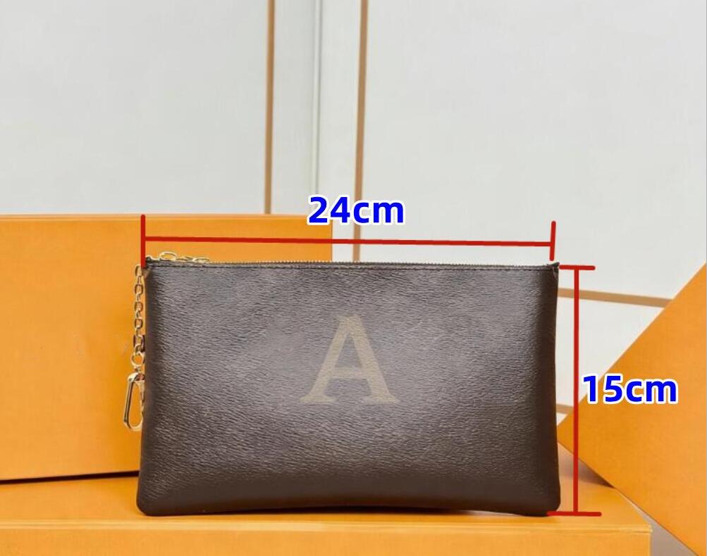 Large size 15cm 24cm KEY POUCH Designers Wallet Fashion Womens Mens Keychain Ring Credit Card Holder Coin Purse Luxury M13559 box wallet