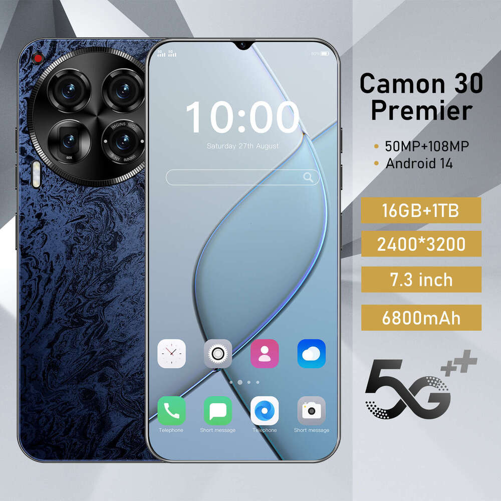 Famous brand Camon30 cross-border mobile phone 16+1T dual card dual standby 6.8-inch high-definition intelligent Android phone