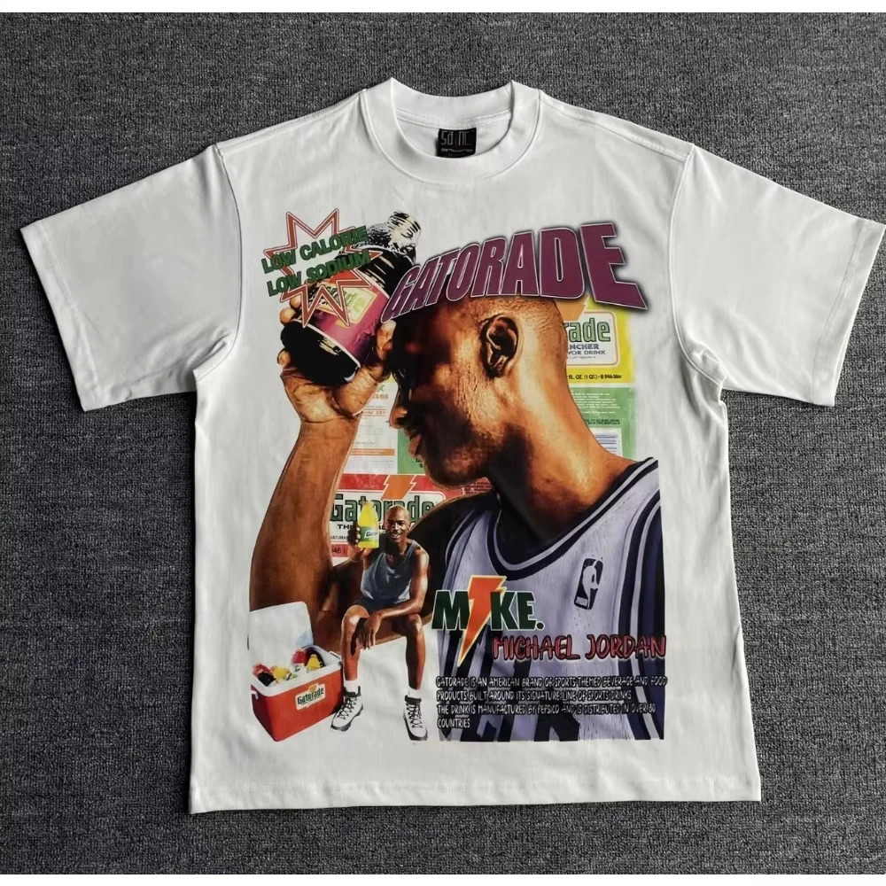 Mens Y2K T-Shirt Graphic Street Hip Hop Goth Summer Y2K Print Harajuku Short Sleeve Cotton Top Oversized T-Shirt Top 251219