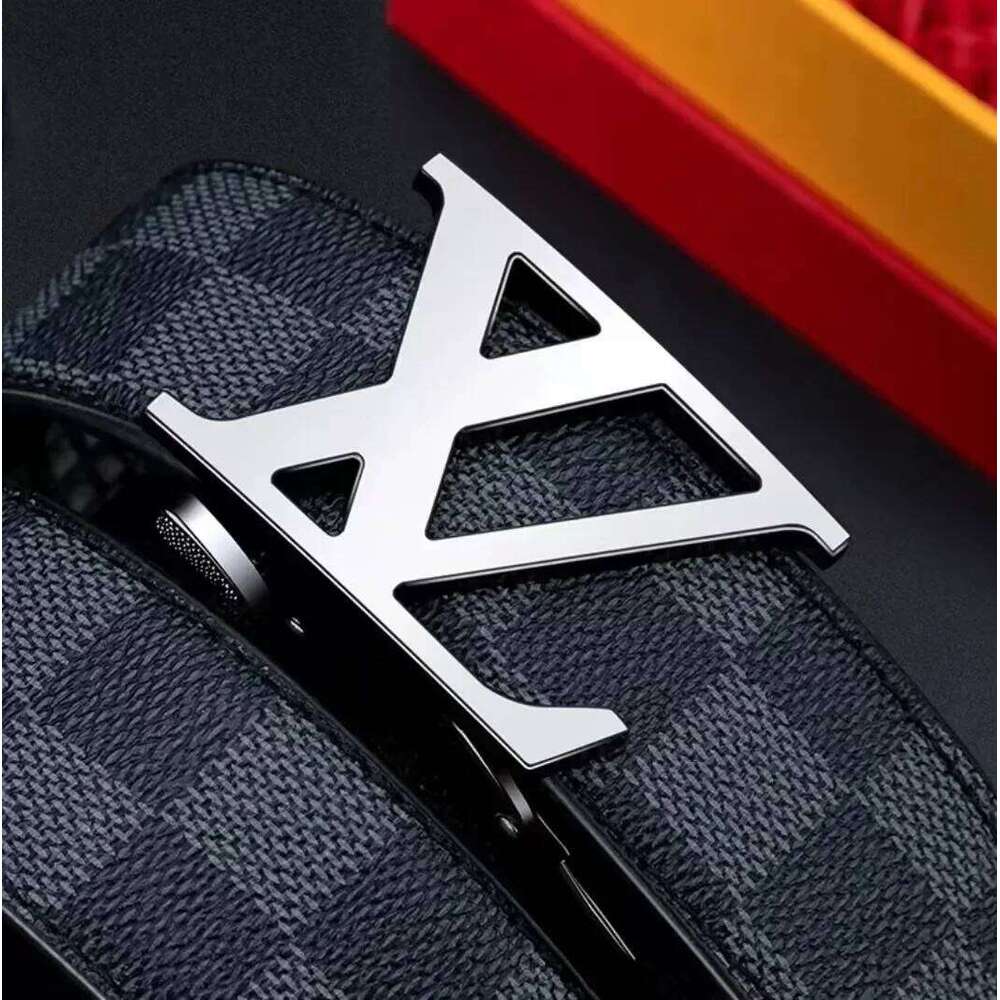 New Men's Genuine Leather Automatic Buckle Casual Luxury Business Trend Pure Calfskin Waist Belt For Men