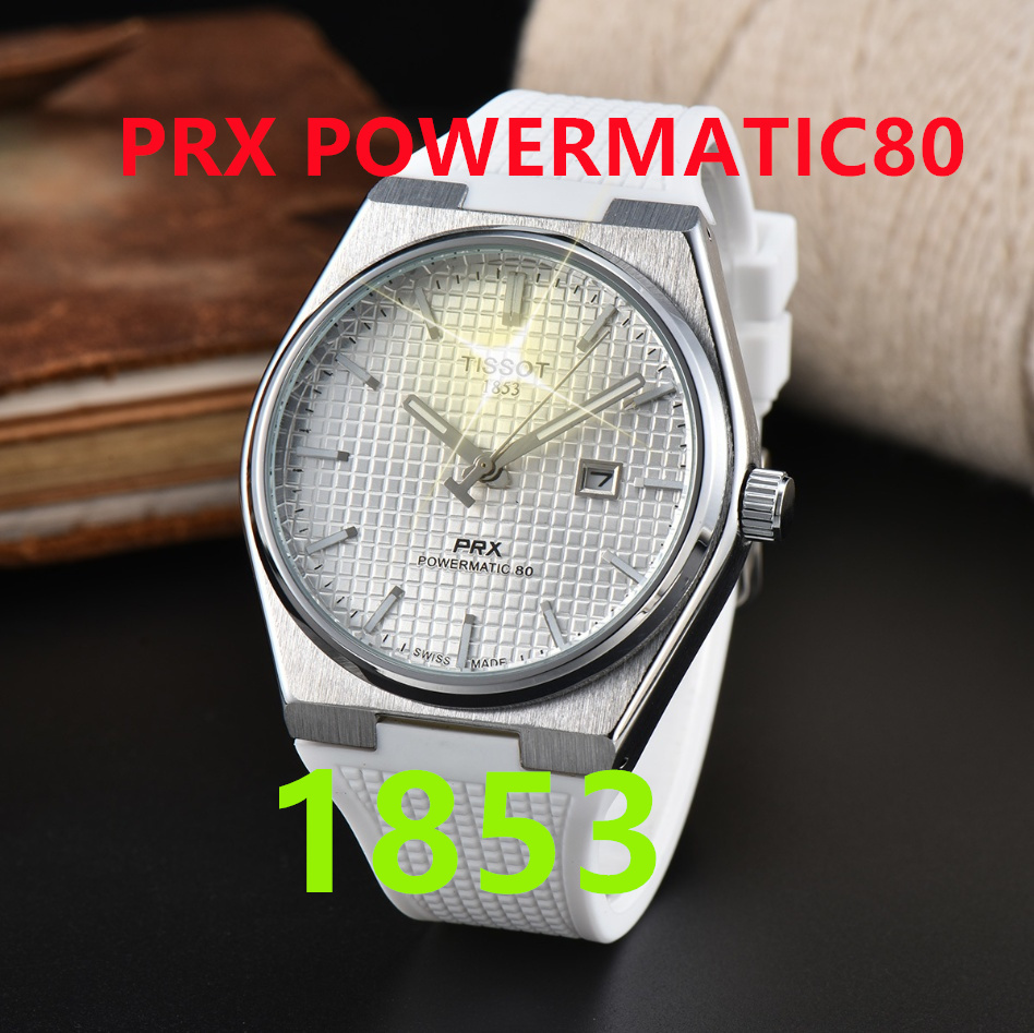 2026 new 1853Tissity Mens woman Watches Rubber Strap Battery classics Chronograph Quartz Movement PRX 1853 brand Wristwatches mens POWERMATIC 80 watches 5952