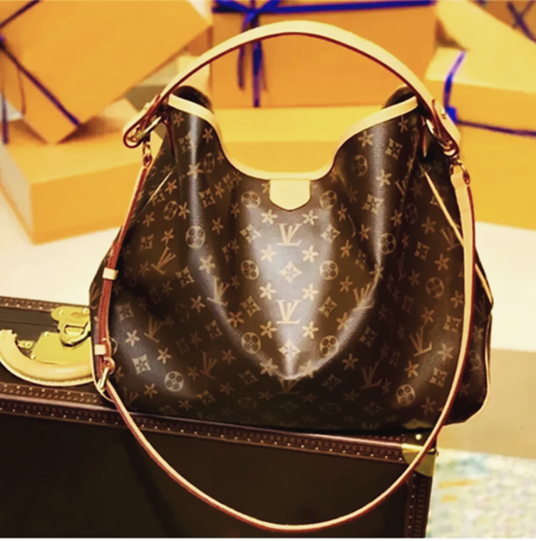 10A Onthego luxurys designers bags womens handbags purse flower tote lvslys bag ladies Casual tote PVC leather shoulder bags female big purse handbag Fashion Wallet