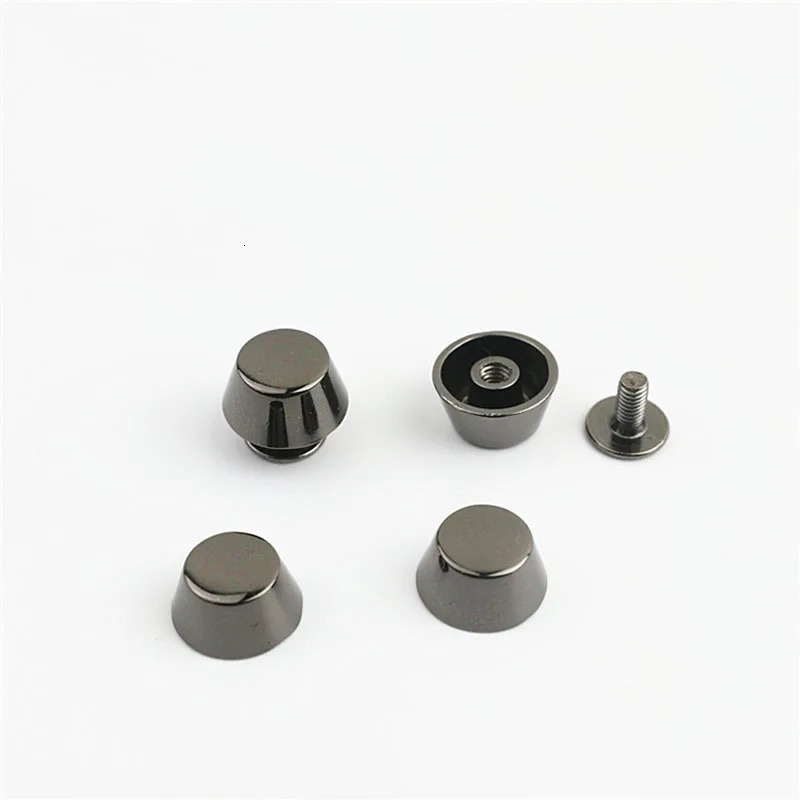 20sets Rose Gold Metal High Quality Leather Bag Handbag Purse Bottom Protecting Feet Nail Stud Belt Screwback Button Rivet Spike 251218