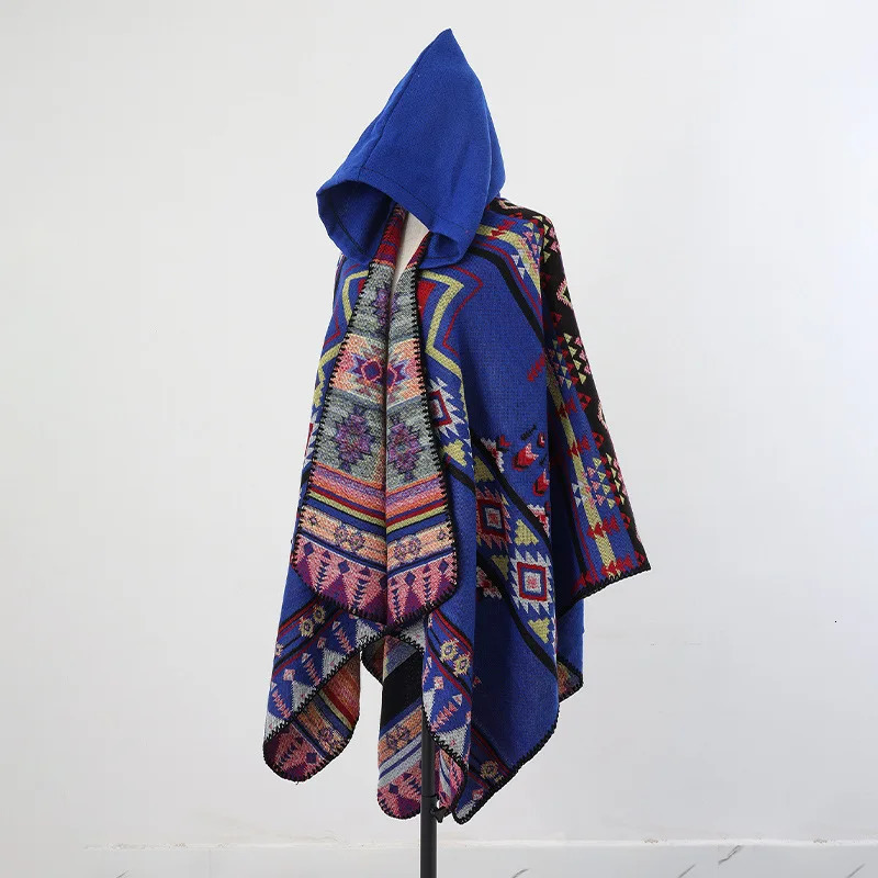 Man Poncho Cashmere Alpacastyle Ethnic Windbreaker Versatile Travel Warm Cloak Detachable for Holiday Fashion Cape P1 251216 - view 6