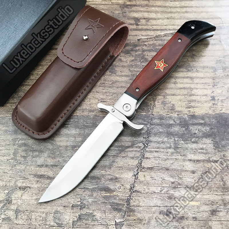 EDC Folding Knife 440C Mirror Finish Blade Resin Handle Outdoor Manual Tactics Pocket Knives Multi Tool