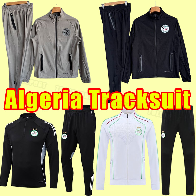 25-26 Algeria soccer tracksuits 7 MAHREZ 21 BENSEBAINI 22 BENNACER 20 ATAL Thai Quality jersey FEGHOULI training set Long sleeve 2024 2025 tracksuit set jacket