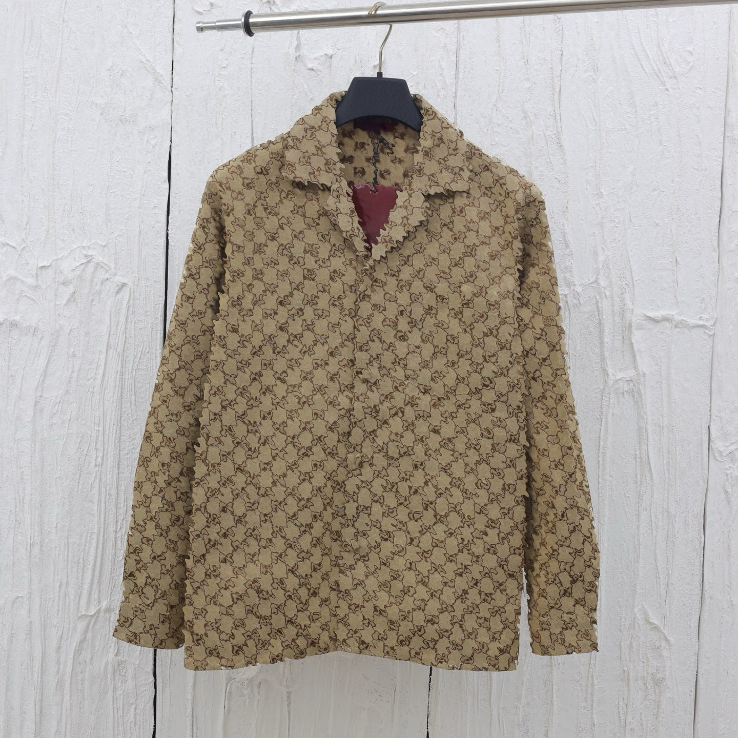 2025 men's designer long sleeved shirt men's formal shirt fashionable embroidery jacquard shirt men's casual luxury bowling shirt women's casual shirt couple's outfit