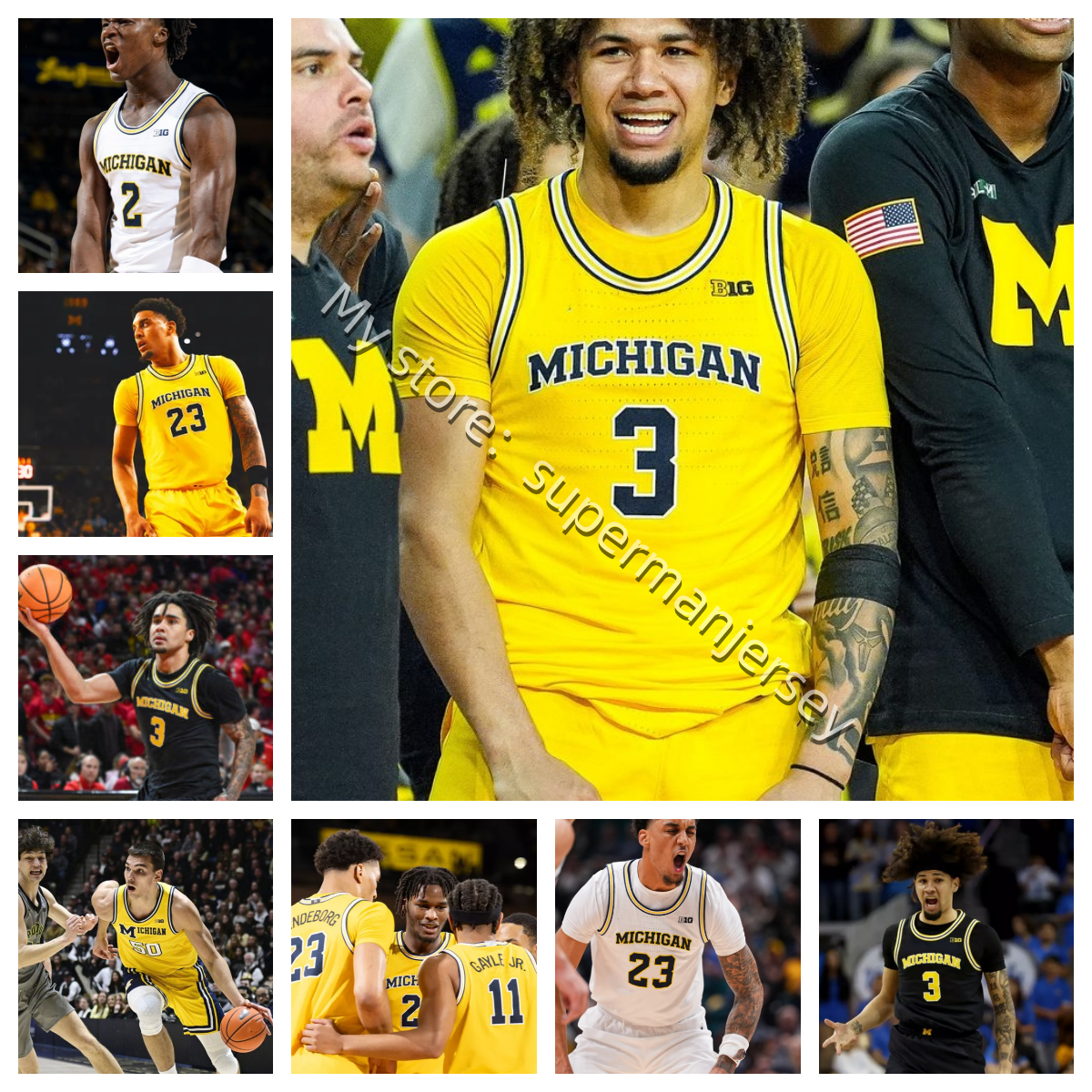 2025- 26 michigan wolveriness College basketball jersey Liburd McKenney 1 Cason 2 Cadeau 3 Burnett Goodman Eisley Jr. Grady Gayle Jr. May Hochberg Mara Lendeborg Kordel