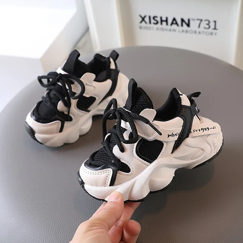 Sports for Children Baby Girls Kids Boys Chunky Toddler Lace-up Casual Shoes Thick Bottom Sneakers 251219 XJ260303