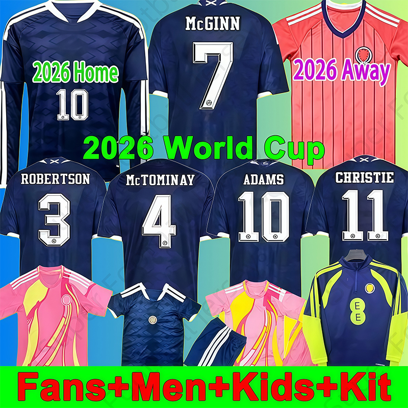 2026 Scotland Soccer Jerseys 2025 2026 ROBERTSON McTominay McGREGOR SHANKLAND MCGREGOR Football Shirt Home Away thrid maillot de Foot men kids kits unifrom Set