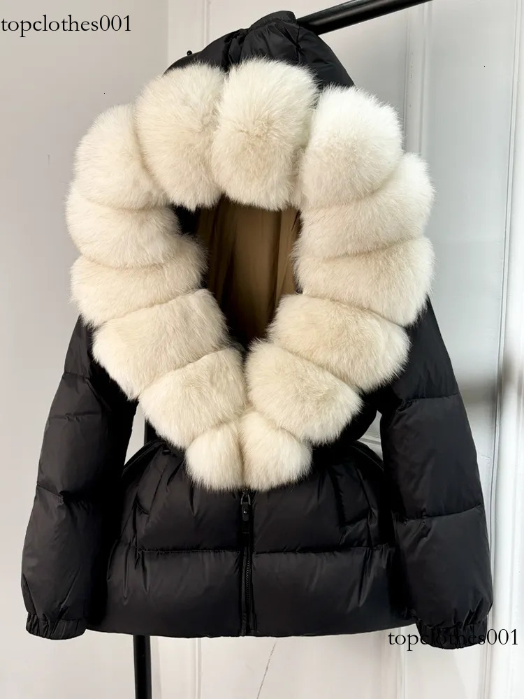 Janveny 2024 Winter Puffer Jacket Women Real Fox Fur Hooded Thick Warm 90% White Duck Down Coat Female Parkas Waterproof - view 4
