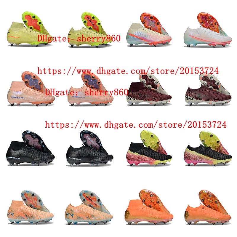 Mens Soccer Shoes IIX Elite SG Cleats Neymar Cristiano Ronaldo CR7 Football Boots Outdoor Soft Leather Comfortable Trainers Knit