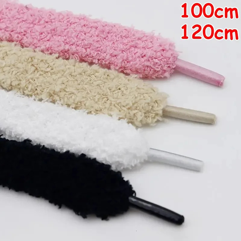 1-3Pair 15mm Soft Big Fat Fluffy Fuzzy Laces Wide Flat Plush Towel Shoelaces Perfect for Women Casual Sneakers Match251218