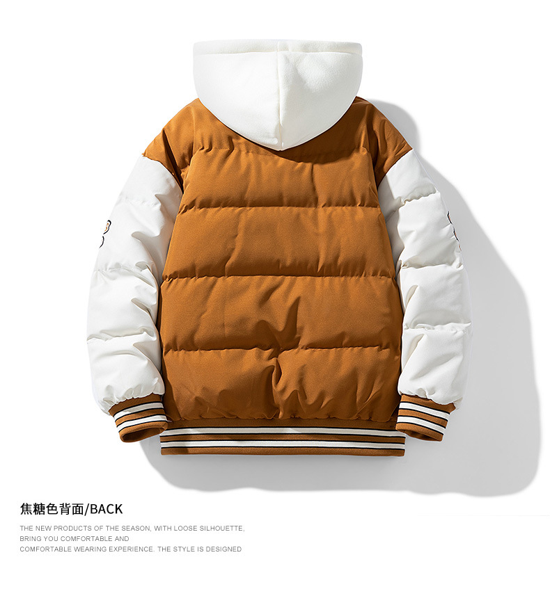 Autumn Winter Unisex Layered Hooded Puffer Jacket - New Style Thickened Warm Casual Baseball Coat for Men & Women