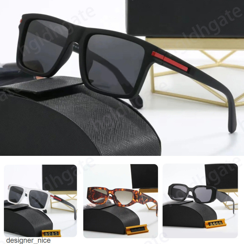 Pradasunglasse Pradat Pradas Mens Sunglasses Polarized Designer Women Sun Glasses Outdoor Triangle Lunette Black Leopard Frame Shades Luxury for Men Eyewear VF34