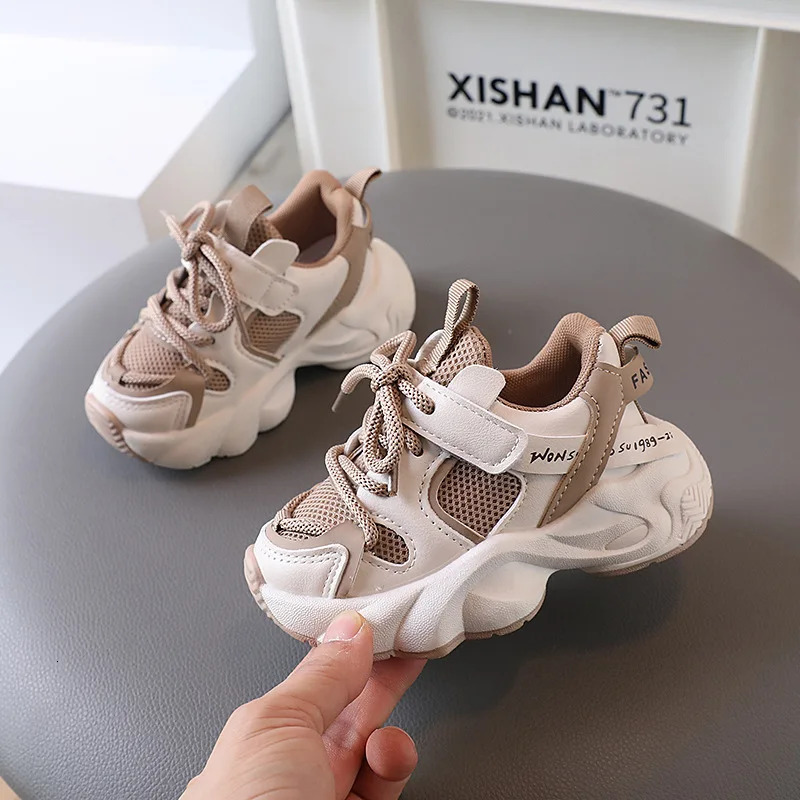 Sports for Children Baby Girls Kids Boys Chunky Toddler Lace-up Casual Shoes Thick Bottom Sneakers 251219 XJ260303