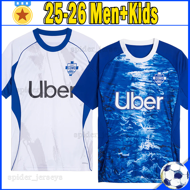 25 26 Como 1907 Soccer Jerseys NICO PAZ DOUVIKAS DA CUNHA KUHN A.DIAO GABRIELLONI 2025 2026 S.ROBERTO ADDAI PERRONE CUTRONE Football Shirts Men Uniforms Kids kits sets