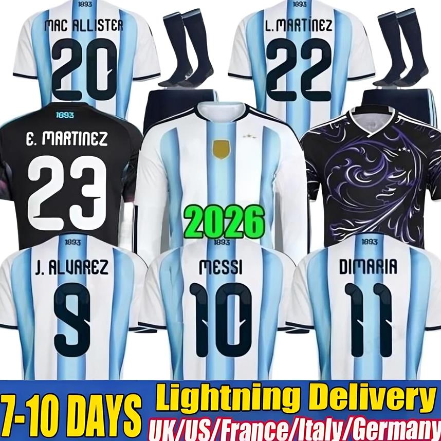 2025 Argentinas 50th Soccer Jerseys MeSsIs 24/25/26 MARTINEZ DI MARIA MARADONA FERNANDEZ DE PAUL J.ALVAREZ ALMADA NICO 111
