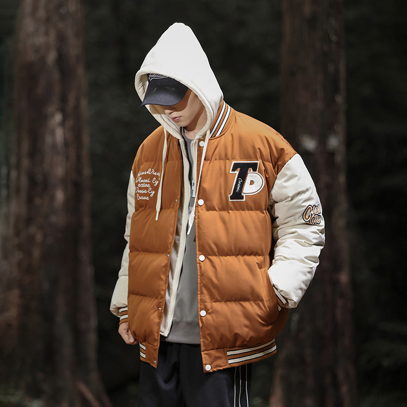 Autumn Winter Unisex Layered Hooded Puffer Jacket - New Style Thickened Warm Casual Baseball Coat for Men & Women