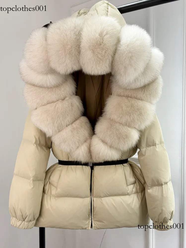 Janveny 2024 Winter Puffer Jacket Women Real Fox Fur Hooded Thick Warm 90% White Duck Down Coat Female Parkas Waterproof - view 7