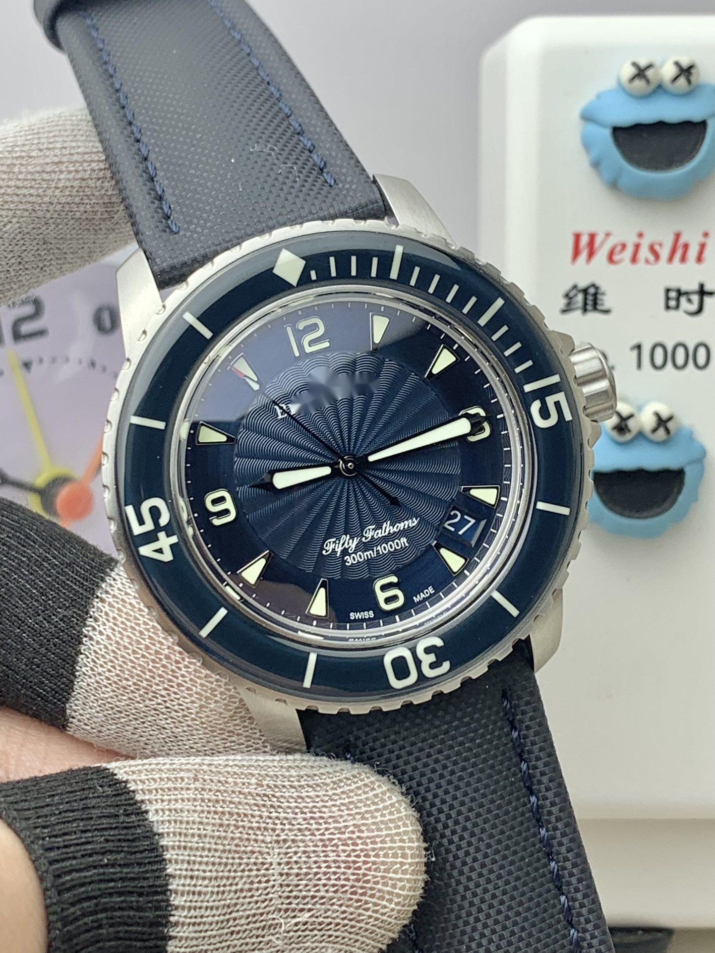 blancpaine watch Top quality fifty fathoms watches super clone auto mechanical movement ZF factory menwatch uhr jason007 date montre luxe with box XU9E
