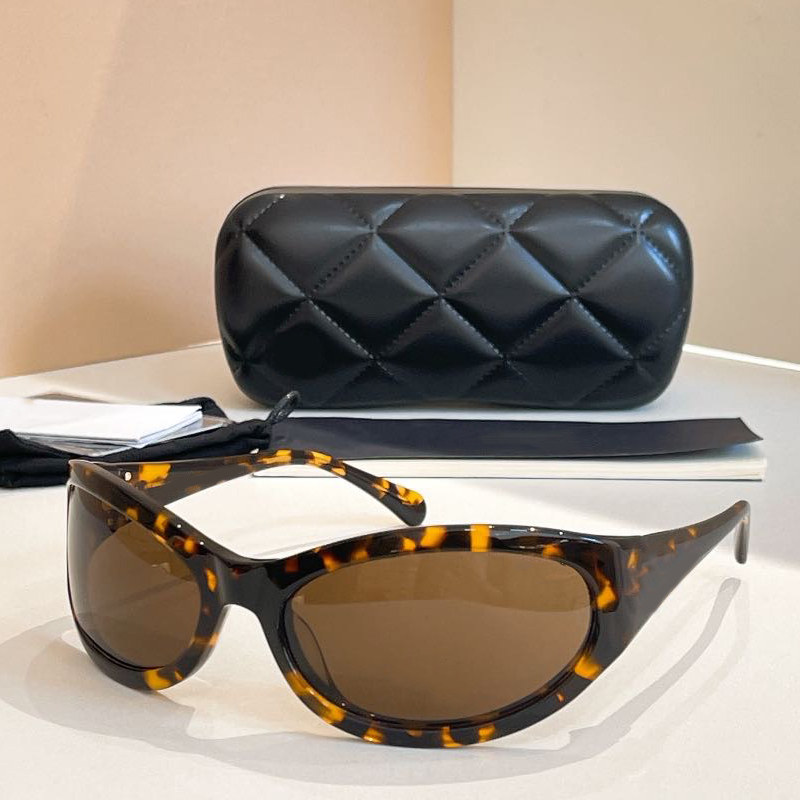 Designer Sunglasses Acetate Patterned Frame Oval Eyewear A71763 Women Men Luxury Sunglasses Outdoor Goggles UV400 Glasses With box