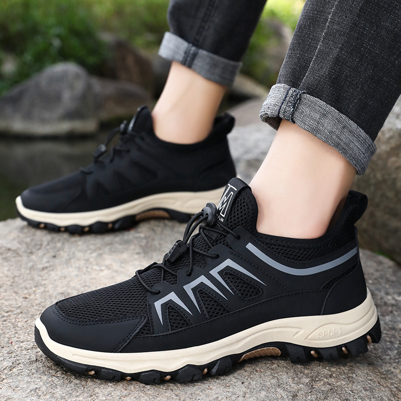 New design Shoes Men's Shoes Sports Shoes Cross-border Soft-soled Comfortable Running shoes Breathable and not stuffy feet Mesh shoes free shipping
