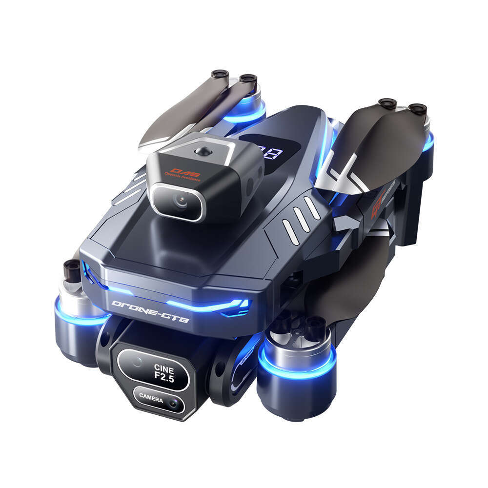 GT8 Drone With Triple Camera HD Aerial Photography Battery Display Long Endurance Brushless 4.3Inch Large Screen Remote Control Aircraft