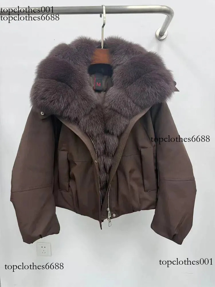 2026 New Fashion Winter Casual Puffer Jackets Natural Fox Fur Collar Coat Short Goose Down Jacket Luxury Women Parkas Clothing