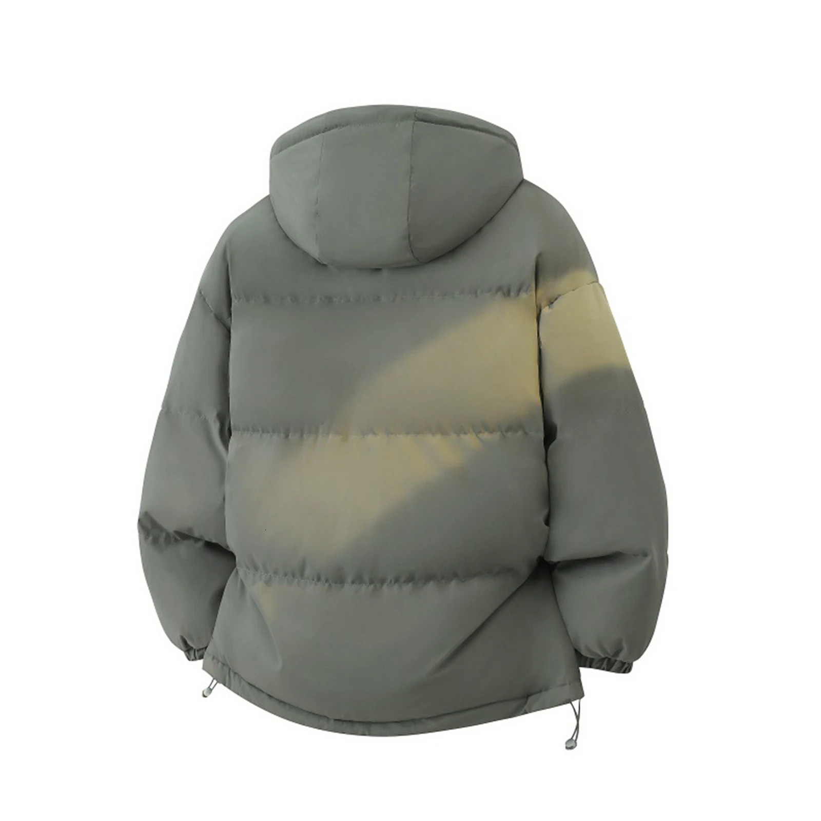 MenS Solid Color Hooded Jacket Casual Warm Outerwear For Couples Thickened Down Coats Fashionable Hiking Camping 251219