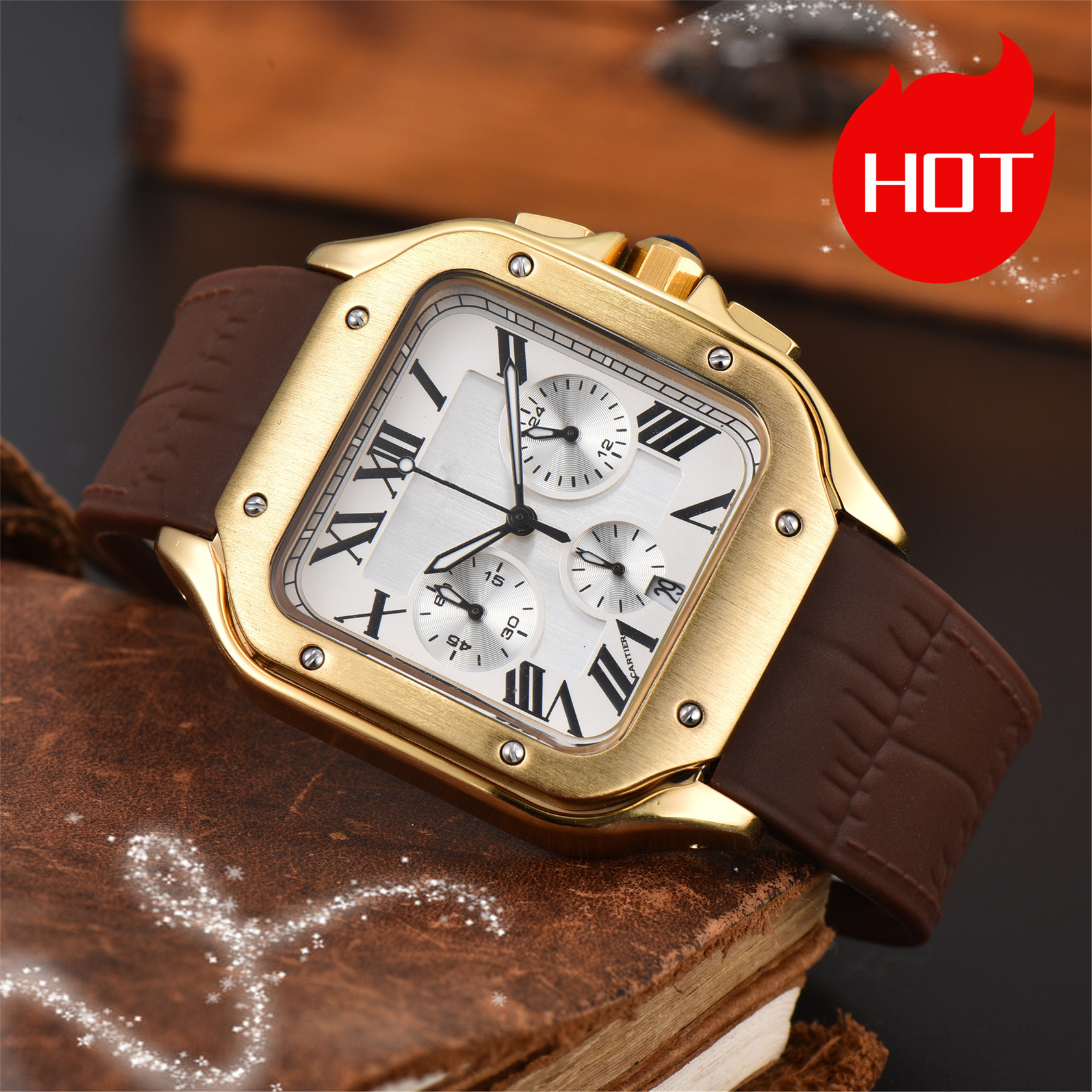 TOP brand Luxury designer mens womens SANTOSity watches quartz Automatic mechanical watch stainless steel strap luminous gifts Wristwatches montre 5056