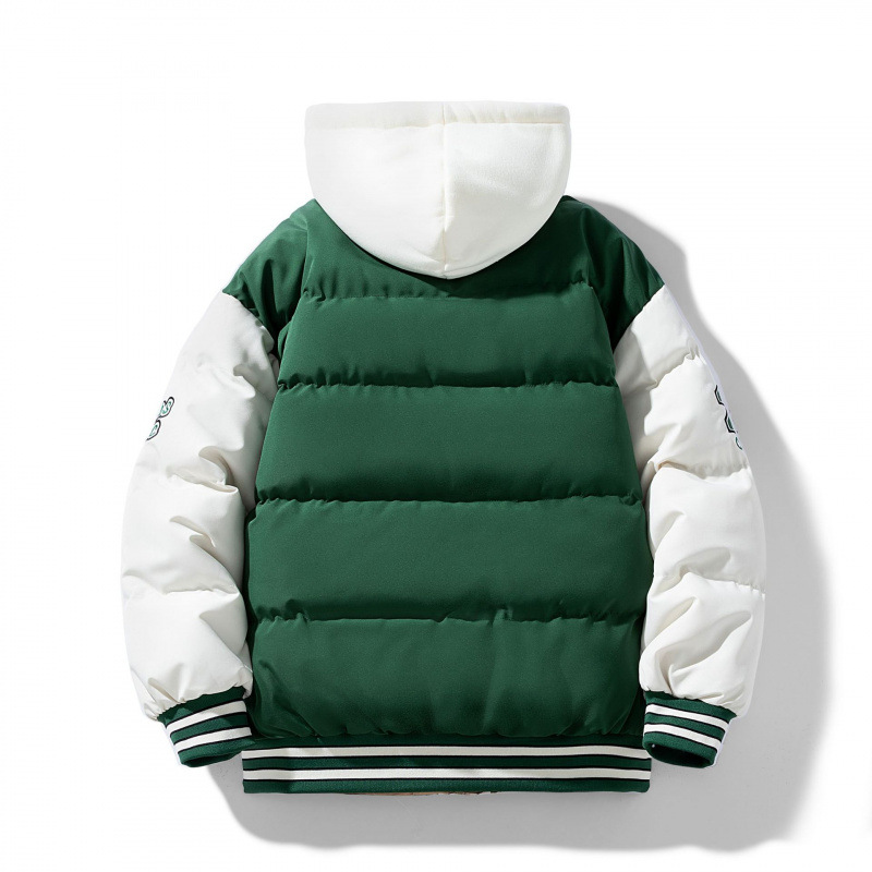 Autumn Winter Unisex Layered Hooded Puffer Jacket - New Style Thickened Warm Casual Baseball Coat for Men & Women