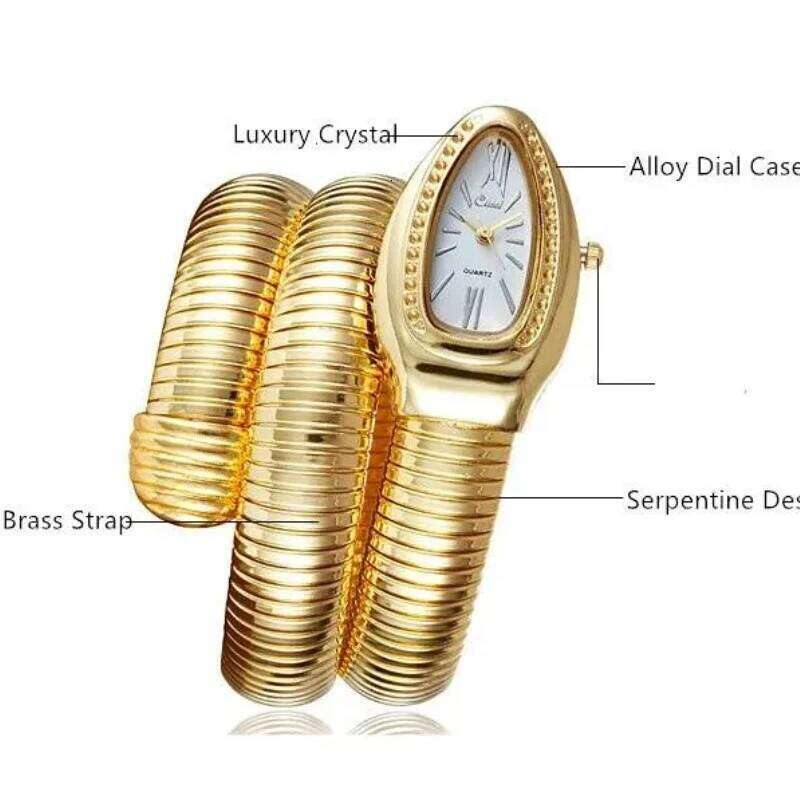 Women Luxury Stainless Steel Quartz Bracelet High-Quality Fashion Gold Ladies Wristwatch Only Watch