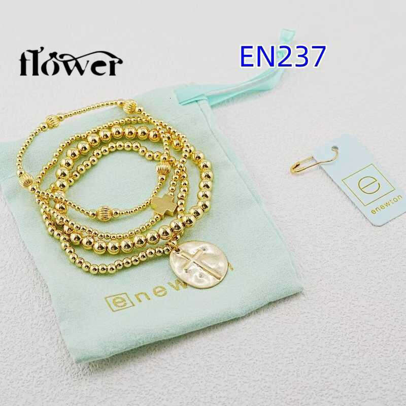 goodbrands Enewton 1:1 Naure Pearl Beaded Cross Bracelet Jewelry Bijoux de Luxe Birthday Christmas Gift EN237