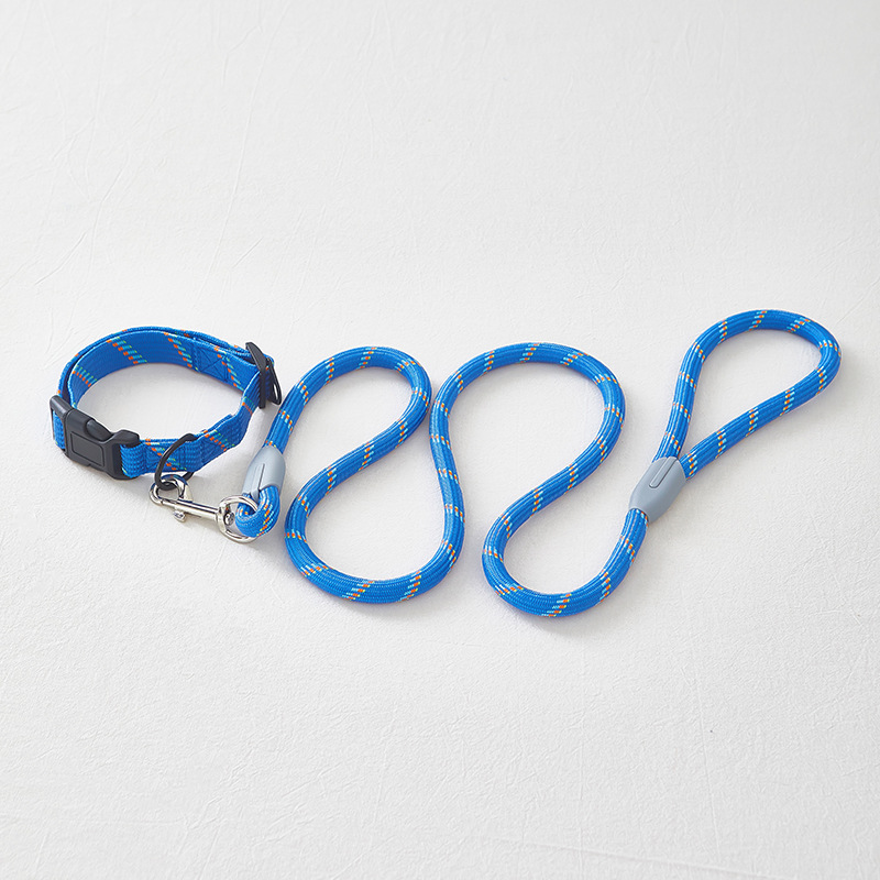 Durable Round Rope Dog Leash Macaron Colors for Medium Dogs Pet Walking Outdoor Comfortable