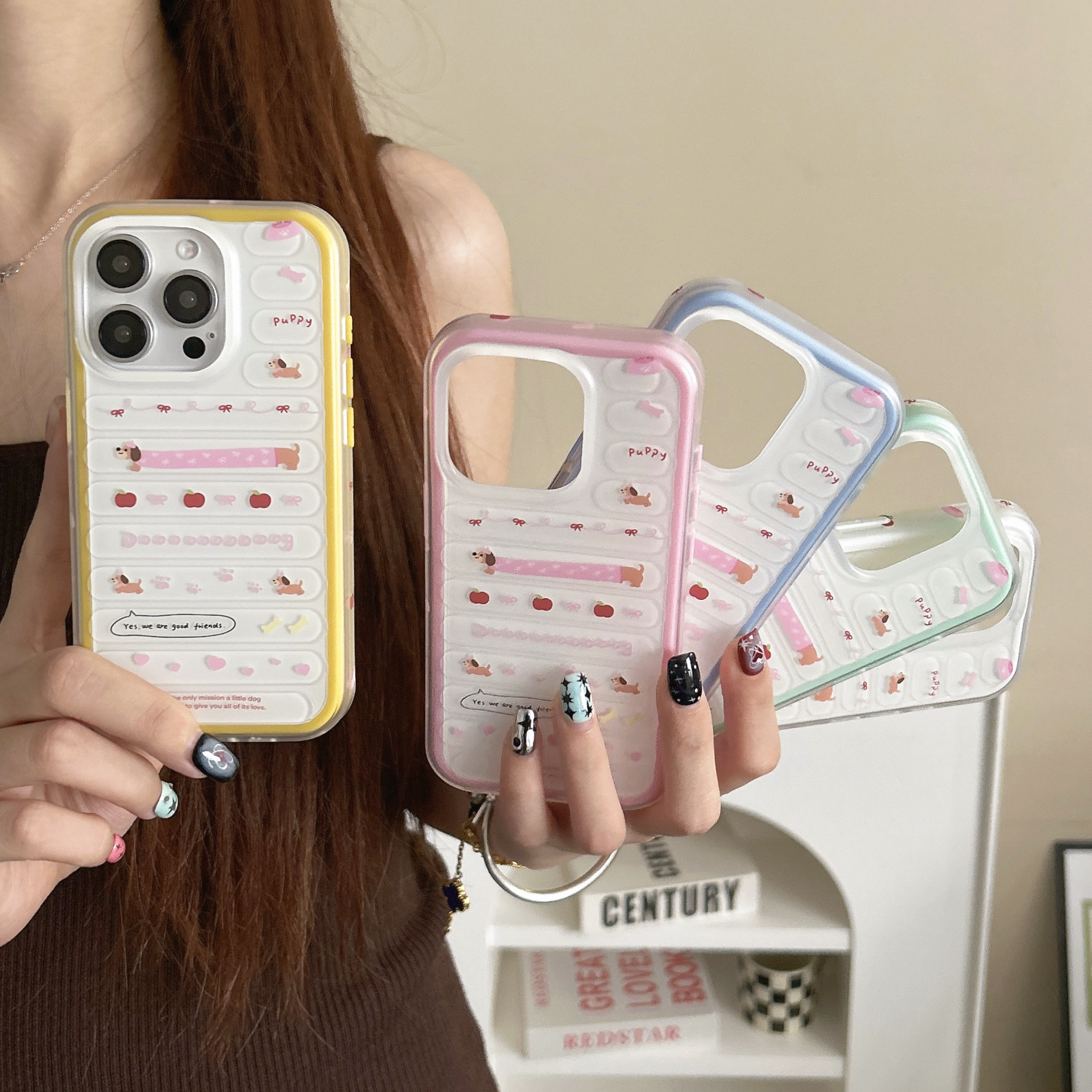 Luggage Dachshund Dog Apple 16 Pro Max Full Coverage IMD Phone Case Compatible with iPhone 17 Transparent 15