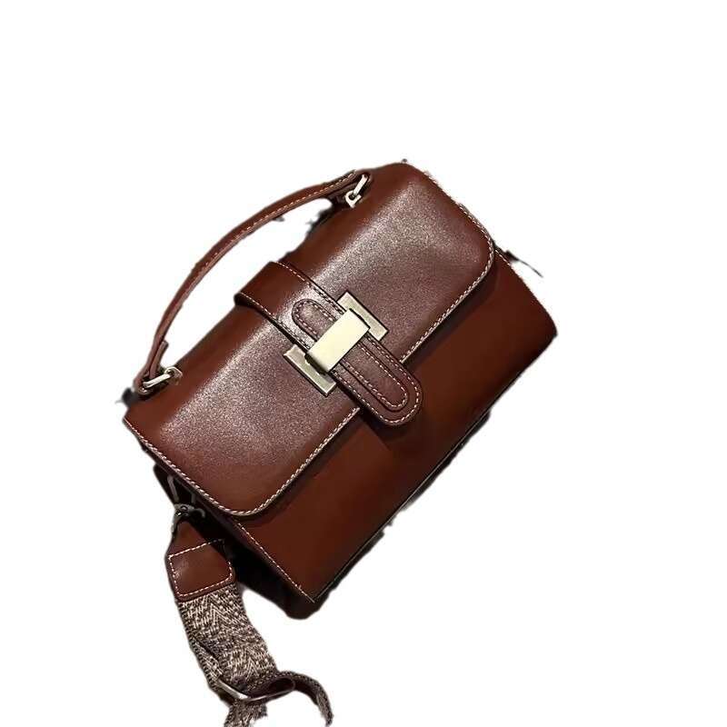 Luxury bag designer bag handbag Hobo women's small square bag 2025 new crossbody armpit bag retro leather light luxury shoulder bag cowhide small