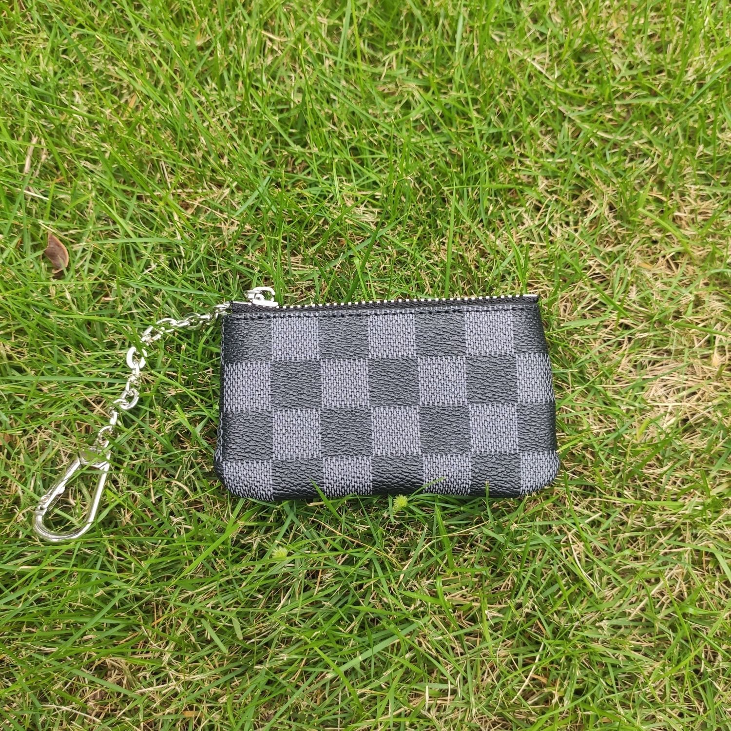 luxury keychain Plaid Noble Classic Key Wallet Coin Purse Hot-Selling Coin Bag High-End Thin Elegant High School Zipper Wallet