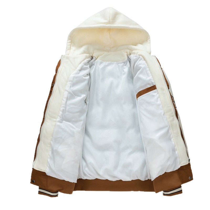 Autumn Winter Unisex Layered Hooded Puffer Jacket - New Style Thickened Warm Casual Baseball Coat for Men & Women