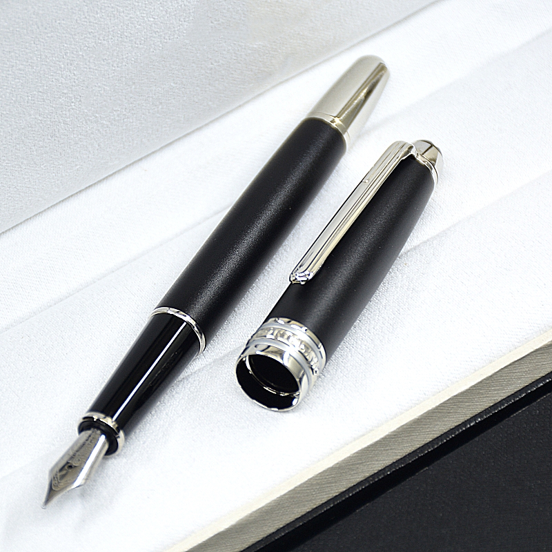 Promotion - Luxury Msk-163 Matte Black Rollerball Pen Ballpoint Pen Stationery Office School Writing Fountain Pens With Series Number