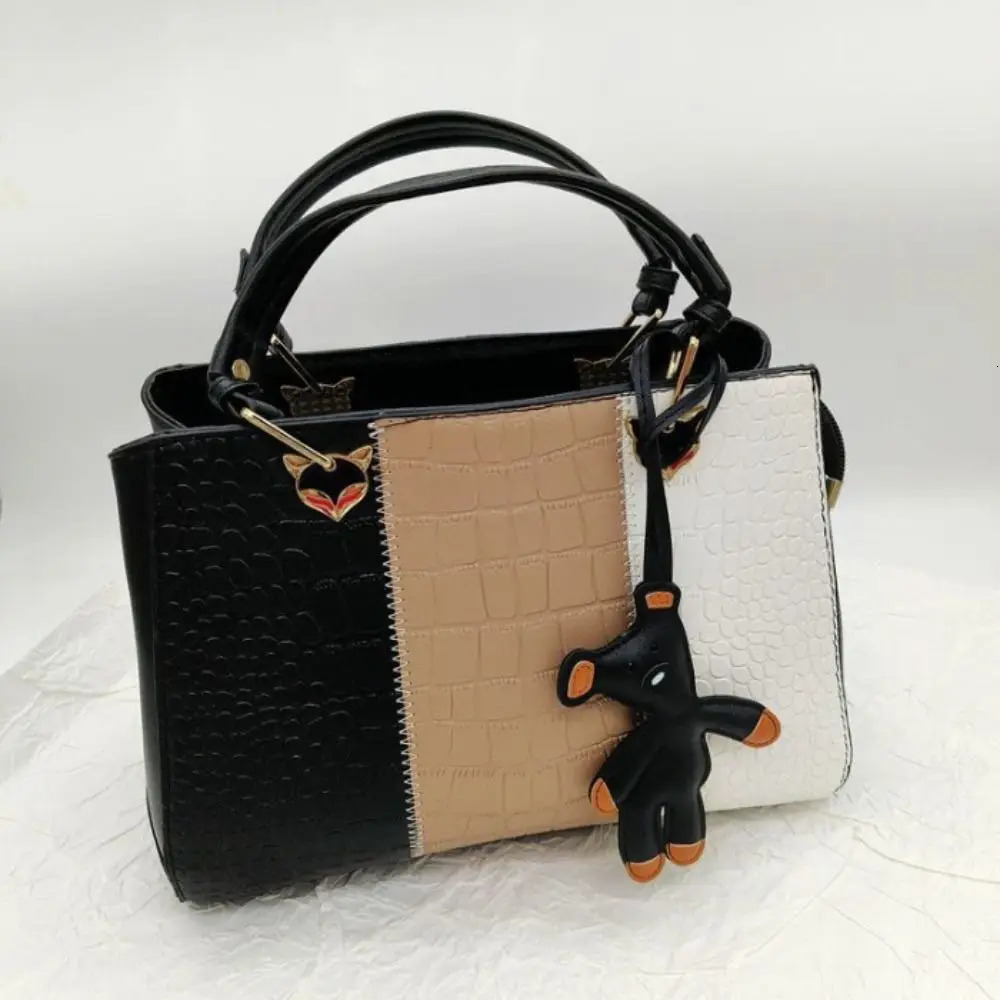 Cute PU Leather Bear Bag Pendant Shape Cartoon Keychain Kawaii Soft Stuffed Charm Charms Decorations 251219