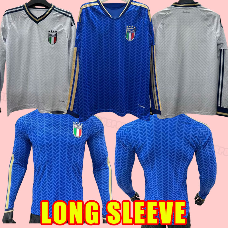 Long sleeve BONUCCI Soccer Jerseys JORGINHO INSIGNE VERRATTI HIESA BARELLA SPINAZZOLA CHIELLINI Italy 2026 2027 football shirt home away fans player version men
